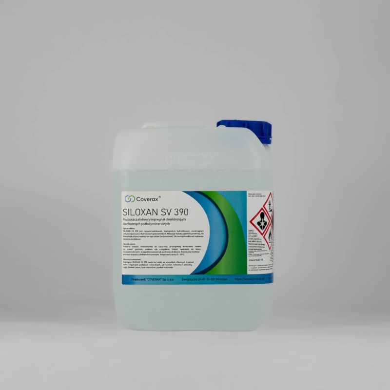 Siloxan SV 390 - bezbarwny impregnat hydrofobowy i oleofobowy - opakowanie 5 L